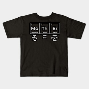 Womens Mother Periodic Table Elements of a Mother's Day Kids T-Shirt